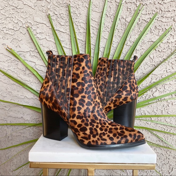 Marc Fisher Shoes - MARC FISHER NWOT Leopard Calf Hair Ankle Boots